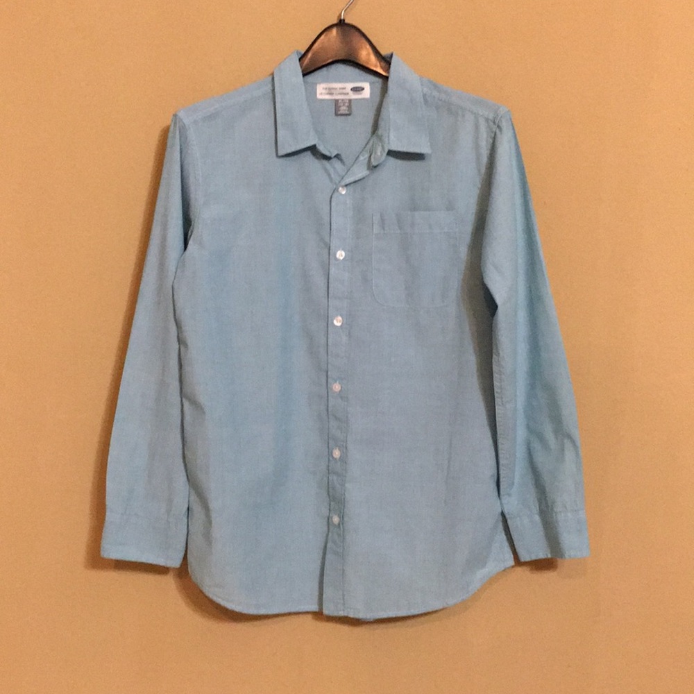 💙OLD NAVY💙LIGHT BLUE CLASSIC SHIRT - Picture 4 of 12